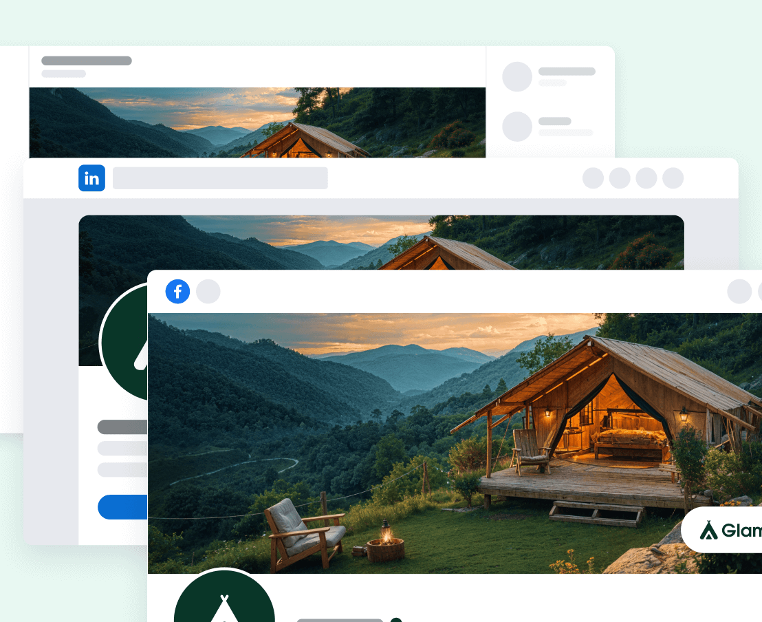 Glamping X Social Media Assets Glamping Webflow Template